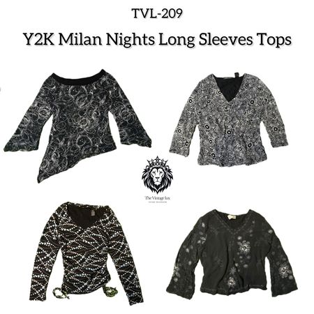 Y2K Milan Nights Longs Sleeves Tops (TVL-209)