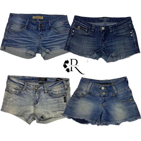 Y2K London Night Girls Denim Micro Mini Short RW-1362