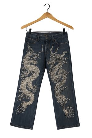 Big Embroided Jeans || Listing 09