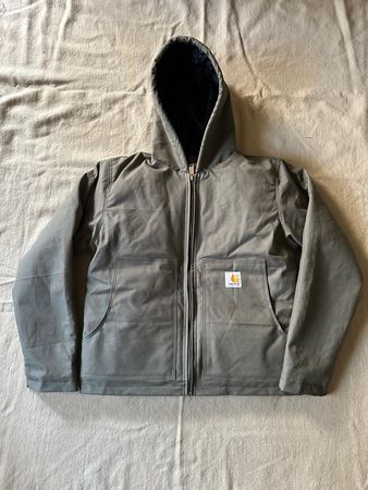 Carhartt rework style grey hooded jackets