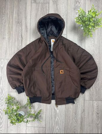 Carhartt rework style Brown hooded jackets
