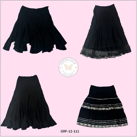 Classic Black Cotton Skirt – Everyday Essential (GRF-12-111)