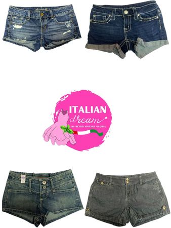 y2k Mikro Mini Denim Shorts