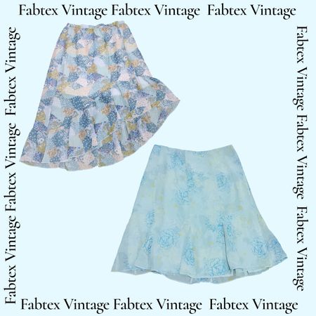 (FV-783) Aqua Breeze Y2K bedruckte Sommer-Röcke