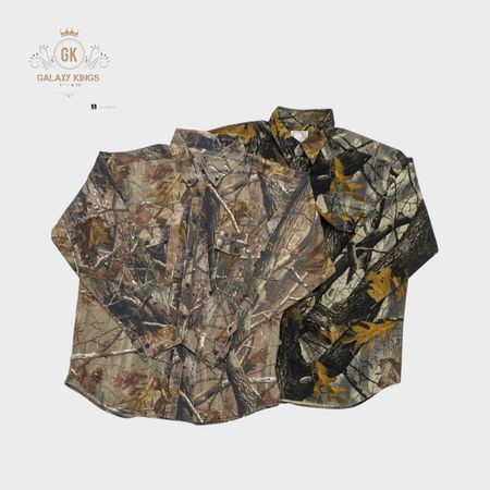 Real Tree And Jungle Print Button Up Shirts