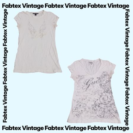 (FV-765) Y2K Soft White Aesthetic Baby Tees