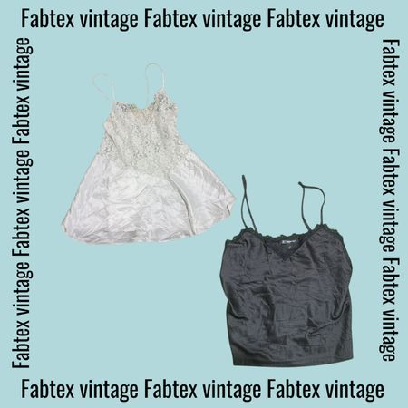 (FV-757) Y2K Black & White Aesthetic Silk Cami