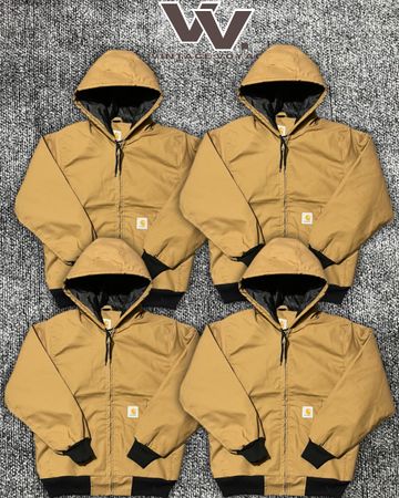 Carhartt reworked style tan colour hooded jackets 1512