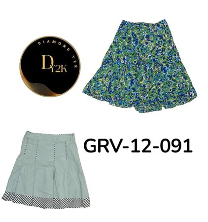 Y2K Style Cotton Skirt – Vintage Casual Wear (GRV-12-091)