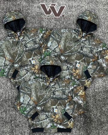 Carhartt reworked style real tree hooded jackets 1512