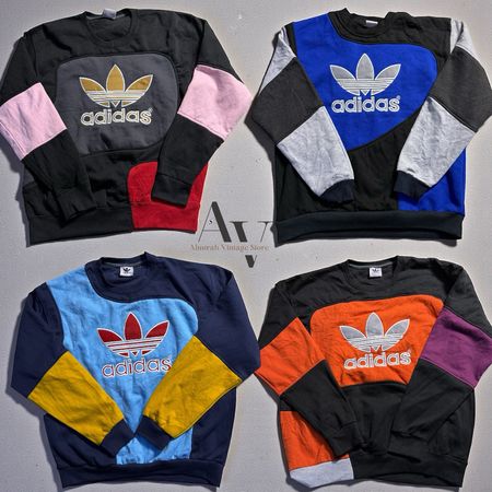 Felpe patchwork di stile Adidas