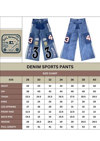 Upcycled Graphic Panel Cargo Denim Pants