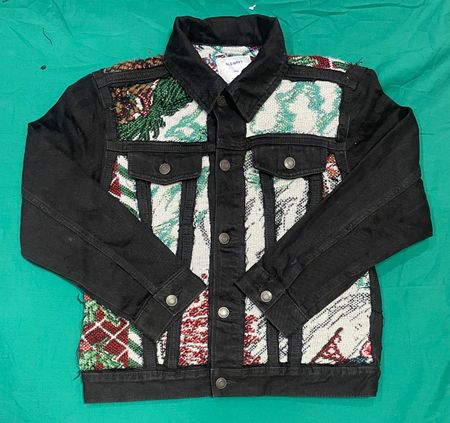 Upcycled Tapestry Patch Denim Jackets