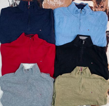 TOMMY HILFIGER HALF ZIP SWEATER