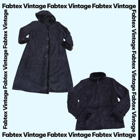 (FV-795) Y2K Black Aesthetic Afghan Coats
