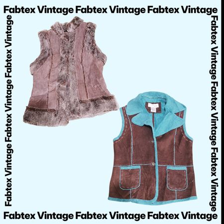 (FV-793) Y2K Vest Afghan Coats