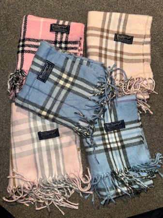 Sky blue & Pink Burberry scarves