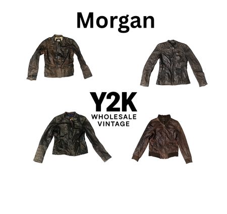 Y2K vintage Leather jacket collection with Morgan (YWV41)