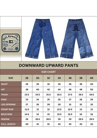 Upcycled Upside Down Panel Denim jeans