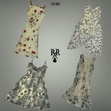 Y2K Iconic Girl Floral Summer Dresses (AA-560)