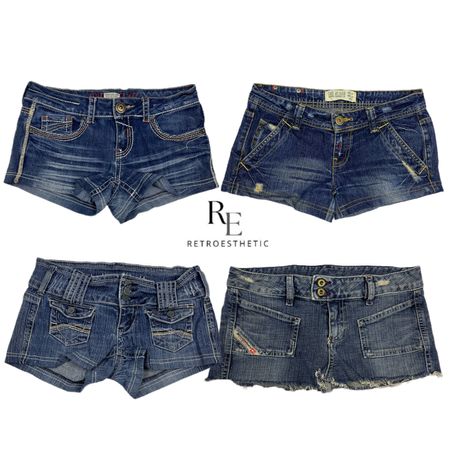 Y2K Britney Era Girl Denim Sexy Mini Short RE-2651
