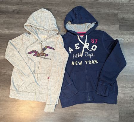 1484 - American Eagle, Hollister, Aeropostale & Abercrombie Casual & Zip Hoodies