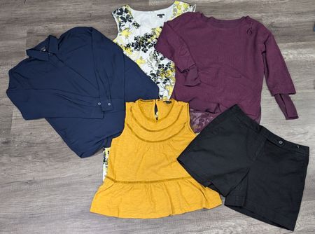 1499 - Ann Taylor Kleid, Mantel, Bluse, Hemd, Rock & Shorts