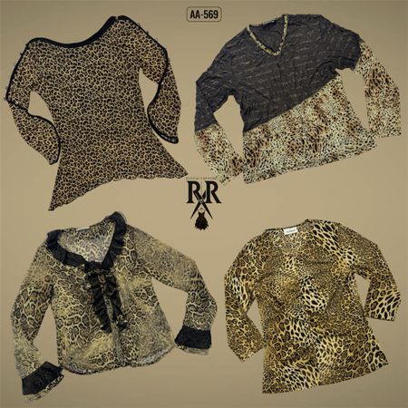 Y2K The Animal Print Full Sleeve Tops (AA-569)