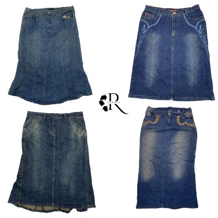 Jupes maxi en denim Y2K Paris Hilton Girl RW-1391