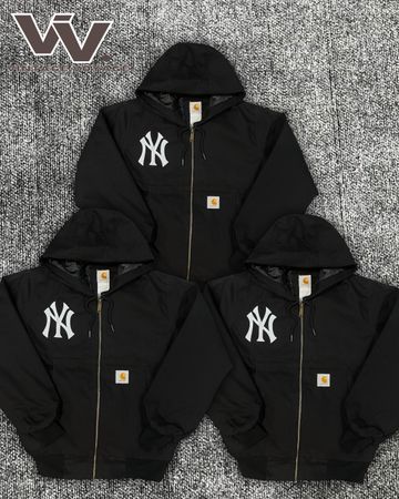 Carhartt x Yankees reworked style black colour active jackets #1712