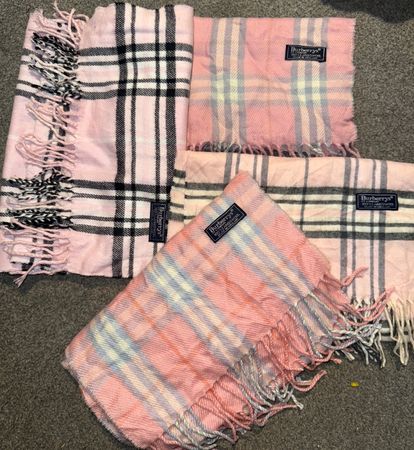Light pink Burberry scarves