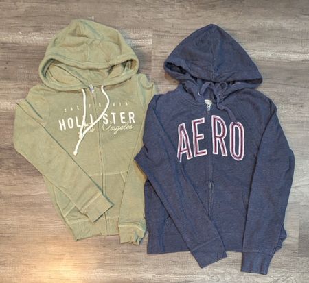 1544 - American Eagle, Hollister, Aeropostale Sweat à capuche décontracté & Sweat à capuche zippé intégral