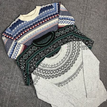 Vintage Ethnic Pattern Knit Sweater (CV:111)