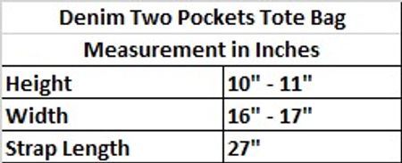 Borse upcycle in denim con due tasche