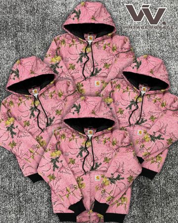 Giacche attive Carhartt real tree rosa rielaborate #1912