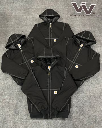 Carhartt reworked style black white stitch active jackets #1912