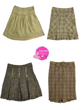 Y2K winter wool skirt