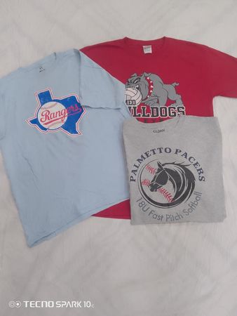 ZV1249 Lot de T-shirts à imprimé sport sans marque