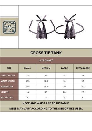 Upcycled Tie Tank Top 25 pieces