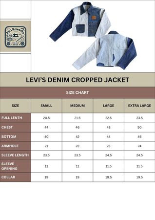 Upcycled Levi’s Panel Denim Jacket 25 pieces