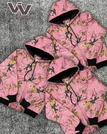 Carhartt reworked style pink real tree active jacket #2012