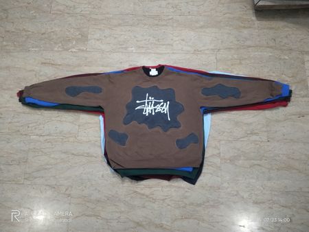 Upcycled patch work branded sweatshirts