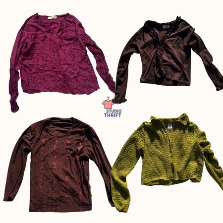 Y2K Dark Romantic Embellished Tops Bundle(FS-003)