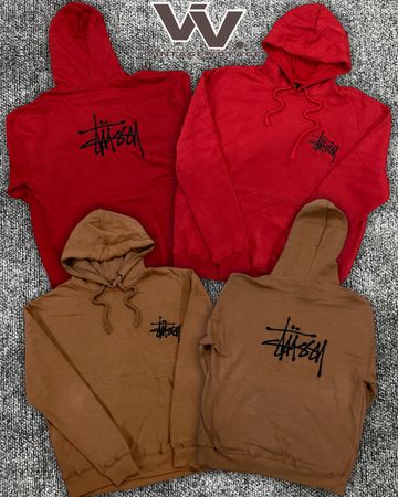 Stussy retravaillé style mélange couleur brodé sweat à capuche #2212