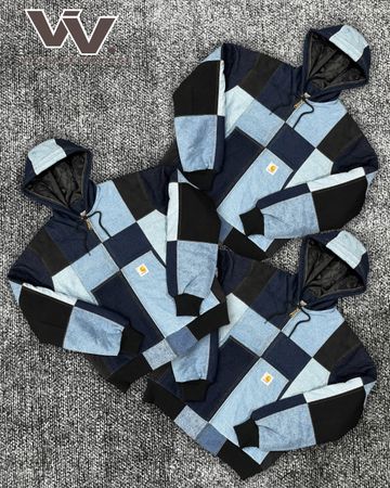 Carhartt reworked style denim patchwork active jackets #2212