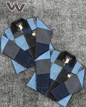 Carhartt reworked style denim patchwork Detroit jacket #2212