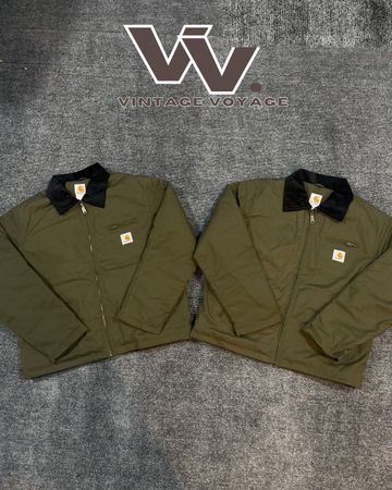 Carhartt reworked style olive colour Detroit jackets #2212