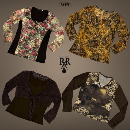 Y2K Boho Earthy Tone Sleeves Tops (AA-578)