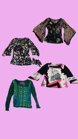 Blusa de estilo bohemio Y2k