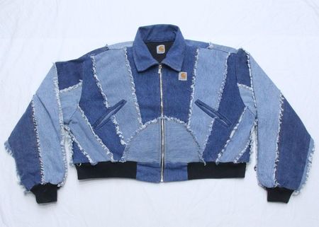 CR1065 Upcycled Multi-Wash Panel  Cropped Jacket